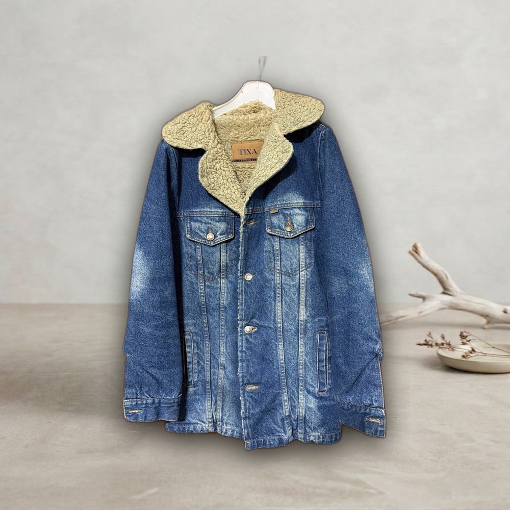 Campera de jean con corderito