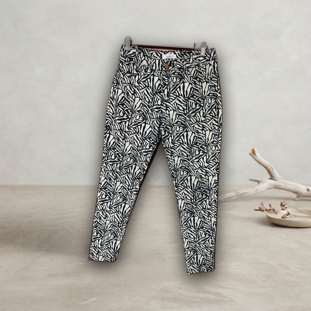 Jean portsaid estampado negro y beige